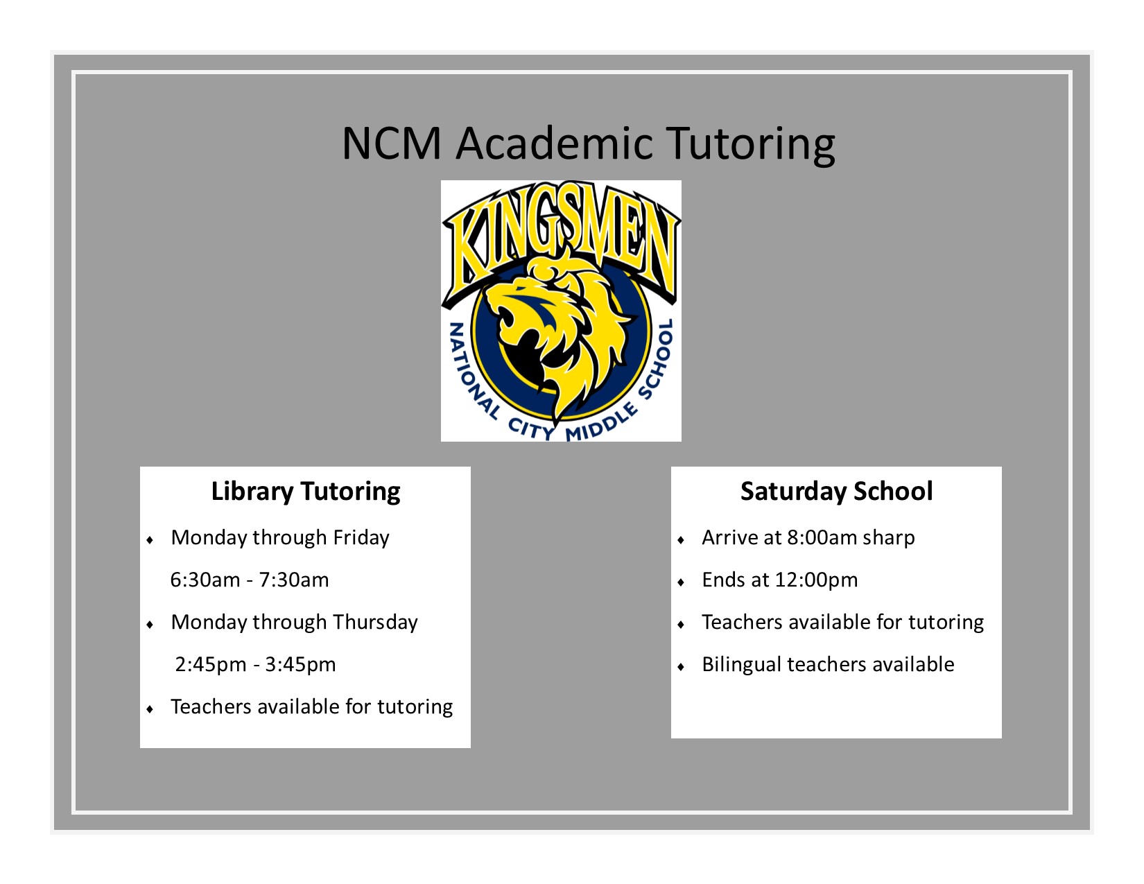 Academic Tutoring Available